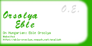 orsolya eble business card